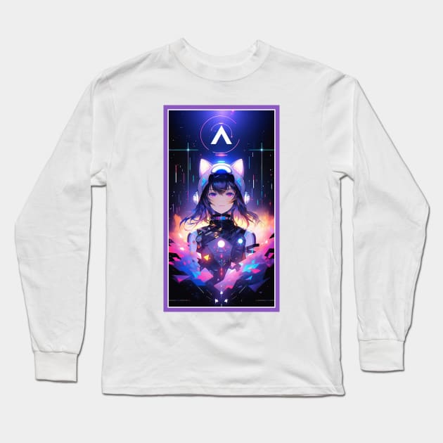 Anime Sci-Fi Cat Girl | Quality Anime Girl Artwork | Manga Girl Anime Art Long Sleeve T-Shirt by AlNoah